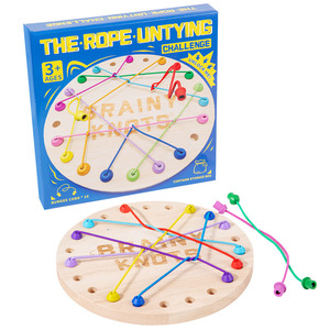 Jeu de société en bois pour enfants jouet dénouer la corde grande bataille Puzzle amusant exercice de pensée <span class=keywords><strong>logique</strong></span> avec Interaction parent-enfant - Product Image 1