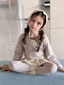 Pyjama enfant en coton, 95,5 % coton, 4,5 % élasthanne, doux, extensible, manches longues, ensemble de pyjama, OEM, RTS, disponible en gros - Product Image 6