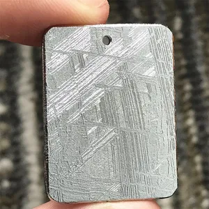 Colgante de meteorito de moldavita de hierro de Gibeon natural, regalo unisex, cuentas de 28x21mm, cristal, piedra Reiki chapada en plata 925, moderno, AAAAA - Product Image 1
