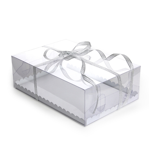 Venta al por mayor de buena calidad de plástico transparente <span class=keywords><strong>rectangular</strong></span> cuadrado plano árabe número pastel caja contenedor - Product Image 3
