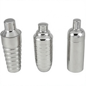 Stainless Steel Cocktail Shakers Set Modern <b>Bar</b> <b>Tools</b> Durable Design for Mixology - Product Image 1