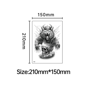 Adesivi per <span class=keywords><strong>Tatuaggi</strong></span> Temporanei, Immagini di Lupo, Orso, Tigre, Totem Colorati, Impermeabili, Personalizzabili, per Braccio e Corpo, Arte su Carta per Adulti, Uomini e Donne - Product Image 6