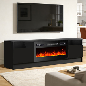 Crystal Effect Remote Control Adjust Temp Tv Stand Electric <strong>Fireplace</strong> <strong>Mantel</strong> with Heat for Living Room - Product Image 1