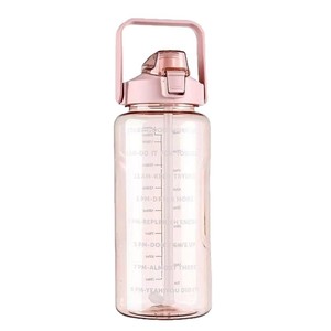 Tasse à eau de sport de grande capacité de 2000ml pour femmes avec paille Bouilloire en plastique à boire direct pour les visites d'été Internet célébré - Product Image 6