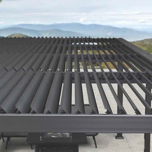 Système de pergola extérieure éco-responsable compatible IoT avec paramètres programmables pour le chauffage, l'éclairage et l'utilisation sur balcon - Product Image 2