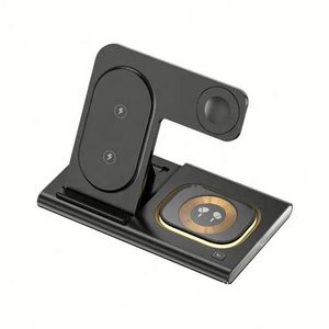 Nuevo Soporte de Carga Portátil de 15W, <span class=keywords><strong>Cargador</strong></span> Inalámbrico Plegable 3 en 1 Multifuncional Universal para iPhone, <span class=keywords><strong>Samsung</strong></span> y Auriculares - Product Image 1