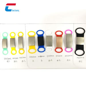 Silicona grabada personalizada con etiquetas de identificación de mascotas de perro de metal Etiquetas de collar en blanco para grabado láser Código QR - Product Image 4