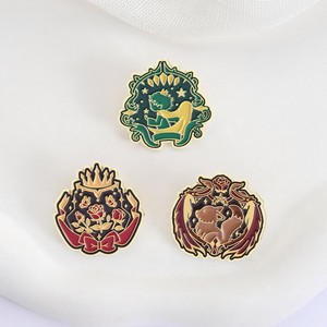 Spilla Decorativa in Metallo con Motivo Fiabesco: <span class=keywords><strong>Principe</strong></span> Rosa, Cartone Animato, Borsa, Cigno, Volpe, Pianeta, Stile Carino - Product Image 3