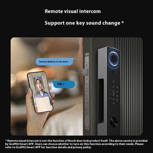 Khóa thông minh BOSCH <span class=keywords><strong>Plus</strong></span> với nhận diện khuôn mặt 3D, hợp kim kẽm, màn hình, lưu trữ dữ liệu đám mây, dành cho cửa gỗ, kết nối mạng WiFi - Product Image 5