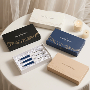 Boîte à stylos en carton avec logo personnalisé, design <span class=keywords><strong>professionnel</strong></span>, cadeau de luxe, boîte en carton magnétique pour stylo en papier - Product Image 3