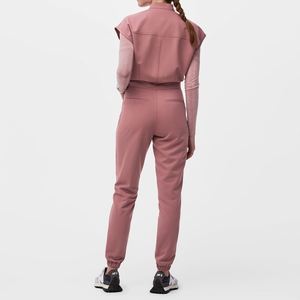 4 Way Stretch Anti Wrinkle Knitted Women One Piece Scrub <b>Jumpsuit</b> Soft Medical Nurse Uniform Custom Logo Hospital Salon Workwear - Product Image 3