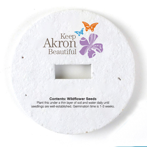 100% Handmade Tái Chế Phân Hủy Sprout Thẻ Giấy Tùy Chỉnh Hình Dạng Thương Hiệu Logo Nến Bụi Bao Gồm - Product Image 3