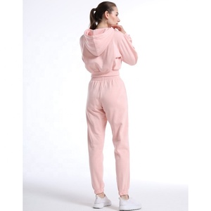 Best Selling Ready to Ship Plus Size Fleece Crop Top Jogger Sets Sweatsuit <strong>Jogging</strong> <strong>Suit</strong> 2 Piece Pants Set Women Tracksuit Sets - Product Image 6