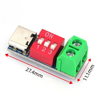 Module détecteur de charge rapide PD QC AFC avec sortie de tension fixe 5V 9V 12V 15V 20V, carte PCBA Type-C mâle vers femelle pour alimentation PD