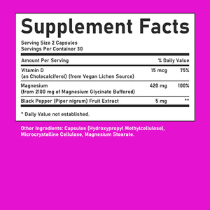 Best Seller Magnesium Glycinate <b>Supplement</b> Pure Elemental Magnesium Bisglycinate Capsules for Muscle Relaxation and Nerve Calm - Product Image 2