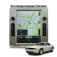Android Head Unit 10.4 inci navigasi GPS & Radio Stereo untuk Dodge Challenger 2008 - 2014 gaya Tesla layar Mobil Aftermarket