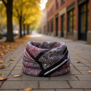 Sciarpa triangolare multifunzionale 135x60 cm con stampa Paisley, accessorio di moda per donna - Product Image 2