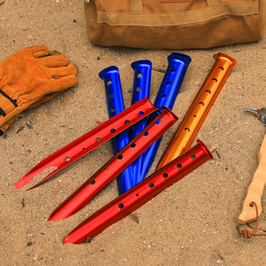 Estacas para Tiendas de Campaña de Aleación de Aluminio para Exteriores, 23cm 31cm, Portátiles, para Playa y Camping, Resistentes al Viento y a la Nieve, Rojo, Azul, Dorado - Product Image 3