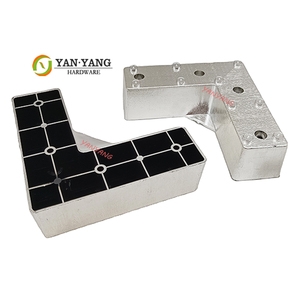 Pata de Sofá en Forma de L de <span class=keywords><strong>Pl</strong></span>ástico Yanyang, 50 mm de Altura, Color Plateado, Tapizada en PP, para Muebles - Product Image 1