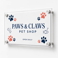 Plaque murale personnalisée en acrylique pour studio d'architecture, enseigne de bureau d'architecture, impression UV, bords polis, fabrication en usine