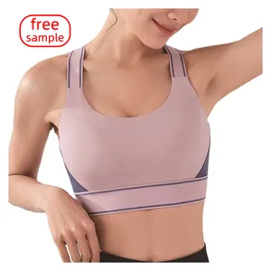 Haute résistance femmes sous-vêtements de fitness prévenir l'affaissement push up 2XL beauté dos anti-sismique tasse fixe dame entraînement sport yoga soutien-gorge