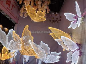 Acryl Hochzeits-und Event-Bühnen dekorationen: Bewegliche LED-Schmetterlings lichter für Hintergrund dekoration, Wechselstrom versorgung - Product Image 4