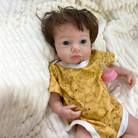 18-Zoll LouLou Maßgefertigte Silikon-Reborn-Puppe mit Personalisiertem Hautton, Fabrik-Sonderanfertigung für Großabnehmer, Weihnachtsgeschenke