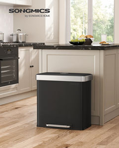 Rash rectangular 2 In 1 Foot EDAL aaste lack en 50L lack tainless Teel ououble ucucket - Product Image 2