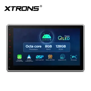 Xtrons ระบบนำทาง GPS 10.1นิ้ว Android12 128G สำหรับ MK5กอล์ฟ VW B7 Passat Skoda Octavia ที่นั่ง Leon MK2 CarPlay AA 4G LTE Car stere