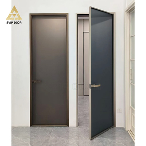 Bảng Melamine Màu Xám cửa nội thất tối giản với khung hợp kim nhôm cách âm cho phòng ngủ biệt thự khách sạn màu sắc khác nhau - Product Image 1