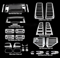 Chrome ABS voiture capot charnière Scoop évents latéraux miroir porte poignées feu arrière licence cadre couverture capuchons pour Hummer H2 2002-2009