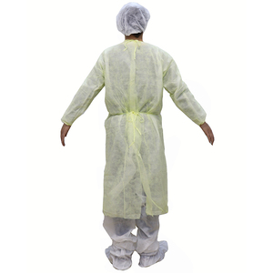 Médical <span class=keywords><strong>Jetable</strong></span> Jaune <span class=keywords><strong>Laboratoire</strong></span> <span class=keywords><strong>Blouse</strong></span> Chirurgicale en Vente - Product Image 3