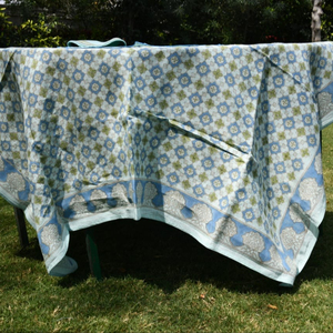 ผ้าปูโต๊ะลายดอกไม้พิมพ์ลายด้วยมือ ขนาด 60x90 นิ้ว ขายส่งราคาถูก - Product Image 2