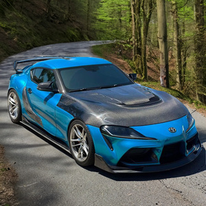 ฝากระโปรงหน้าคาร์บอนไฟเบอร์ทรง V สำหรับรถยนต์โตโยต้า A90 A91Mk5 Supra ปี 2019-2024 - Product Image 4