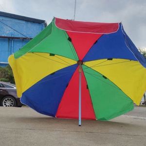 Sombrilla de Playa Personalizable de Cuatro Colores con Estructura de Acero de 8 Varillas y Fibra de Poliéster, Parasol Publicitario para Exteriores y Puestos de Mercado Nocturno - Product Image 4