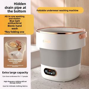 Mini-lave-linge portable pliable en plastique pour usage domestique, avec réglage personnalisable pour sous-vêtements et chaussettes, directement de l'usine - Product Image 6