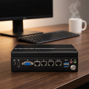 HVAEIPC Nuevo PC Industrial sin Ventilador de 11.ª Generación |   Intel Core I5, 16GB DDR4, SSD, 4-LAN, Multi RS232/485 para Sistemas CNC y de Visión - Product Image 1