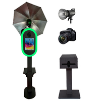 Machine de photomaton en métal réglable en hauteur pour iPad et appareil photo reflex numérique, équipement de photomaton en libre-service pour la location commerciale de mariages et de fêtes