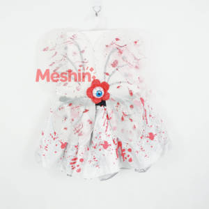 Costume d'Halloween pour filles, style zombie d'horreur, avec effet de sang, ailes de fée, jupe tutu, gants, ensemble de déguisement pour fête - Product Image 1