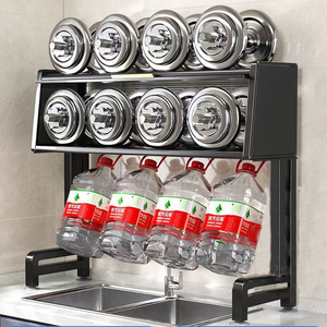 Égouttoir à vaisselle à 2 niveaux, anti-poussière, pour porte <span class=keywords><strong>de</strong></span> placard, grand rangement, cuisine, organisateur rétractable, dimension 1 mm - Product Image 4