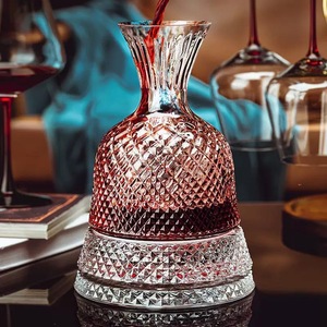 Decanter per <span class=keywords><strong>vino</strong></span> rosso di lusso in cristallo di lusso di fascia alta per uso domestico rotante per Decanter da <span class=keywords><strong>vino</strong></span> Set di bicchieri da <span class=keywords><strong>vino</strong></span> - Product Image 2