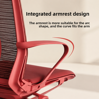 Chaise de bureau ergonomique contemporaine à dossier haut en maille, avec support lombaire réglable, accoudoirs fixes et base 5 étoiles, idéale pour le bureau à domicile ou les cadres.