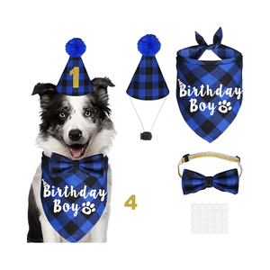 X3025 Pet Dog Birthday Party Supplies for <strong>Halloween</strong> and Graduation Pawty Paper String Banner Balloon Decorations - Product Image 1