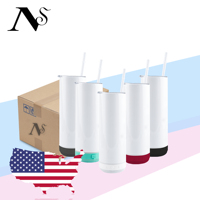 Altavoz inalámbrico con luz Led, dispositivo blanco liso de sublimación, Usb, Taza de agua, Delgado, con altavoz, 20 OZ