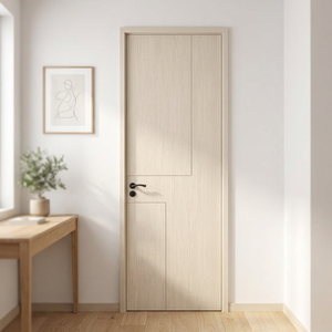 Puerta Interior Moderna Minimalista de Madera con Panel Plano y Aislamiento Acústico para Baño de Hospital, Fabricante OEM ODM - Product Image 2