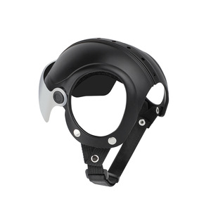 Casque pour chien avec lunettes de protection, en plastique durable, pour la conduite en extérieur, pour petits chiens, forme arrondie tendance, utilisation toutes saisons - Product Image 1