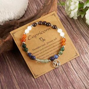 Pulseras <span class=keywords><strong>de</strong></span> Piedras <span class=keywords><strong>de</strong></span> <span class=keywords><strong>Cristal</strong></span> Curativas <span class=keywords><strong>de</strong></span> las 12 Constelaciones del Zodiaco, con Cuentas <span class=keywords><strong>de</strong></span> <span class=keywords><strong>Cristal</strong></span> <span class=keywords><strong>de</strong></span> 8mm, para Regalo, Venta al por Mayor - Product Image 5