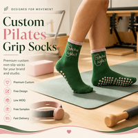 Chaussettes de yoga antidérapantes pour femmes, chaussettes de yoga avec logo personnalisé, chaussettes antidérapantes avec grip, chaussettes de yoga personnalisées avec grip pour l'entraînement au yoga