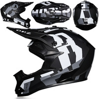 Casque de moto tout-terrain, détachable et lavable, casque de motocross intégral pour moto tout-terrain, BMX, certifié DOT, course tout-terrain
