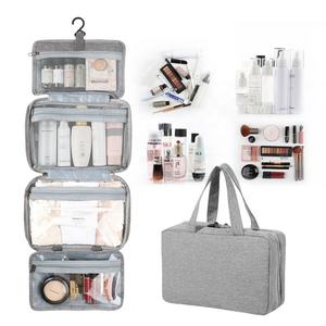 Trousse de Toilette de Voyage Grande Capacité Imperméable Pliable avec Séparation Humide/Sèche, Sac de Maquillage Suspendu pour Femme, Kit Complet - Product Image 2